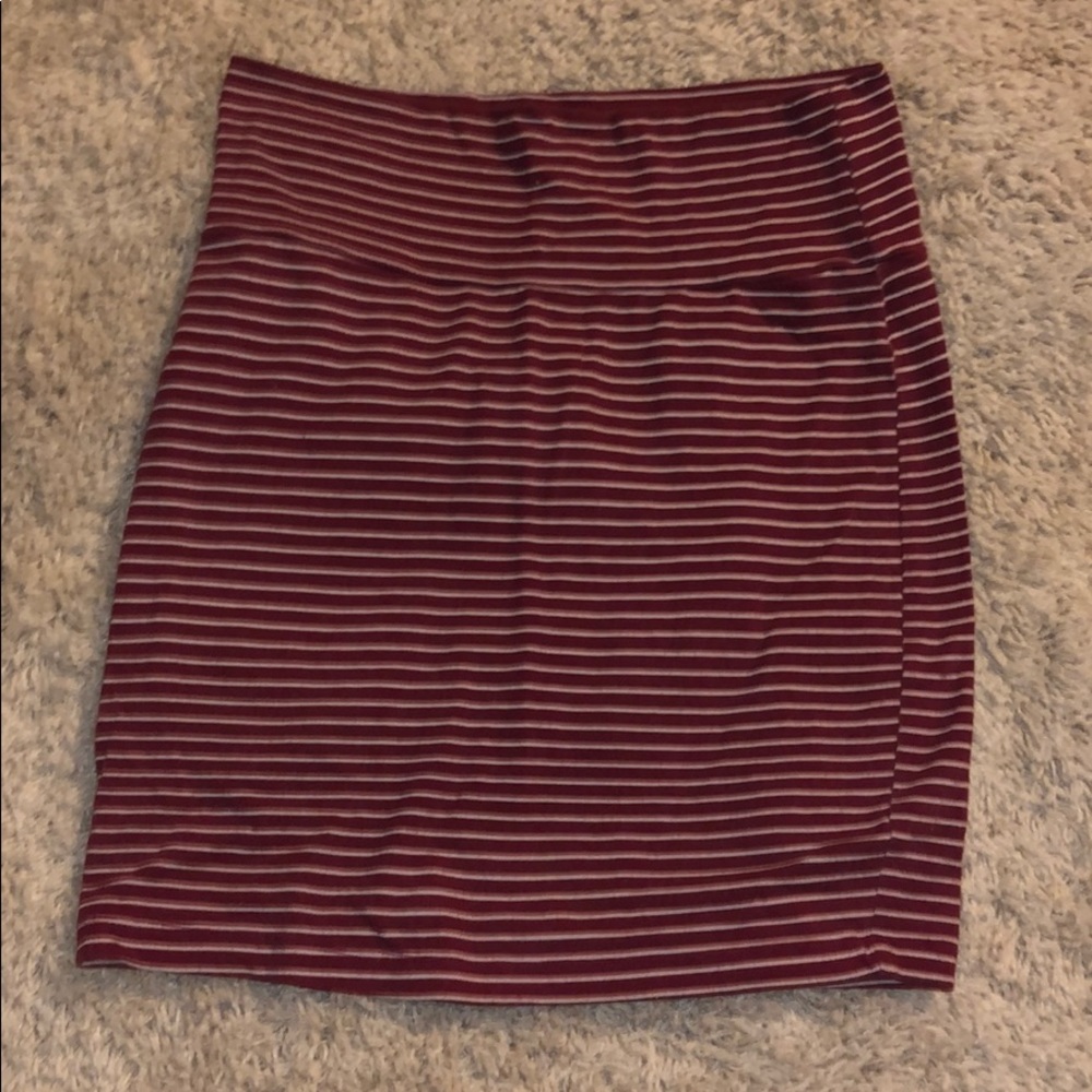red and white pencil skirt
